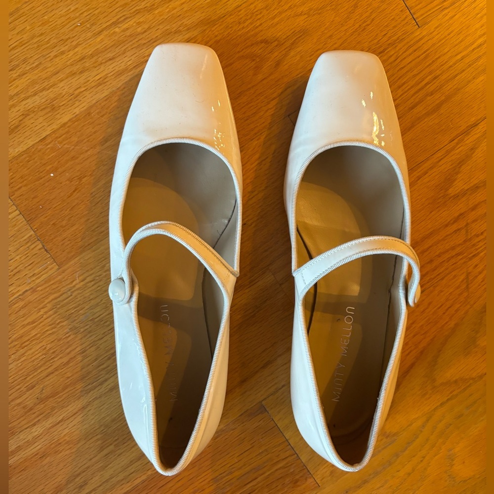 White Mary Jane flats, patent leather 40.5 by Tamara Mellon